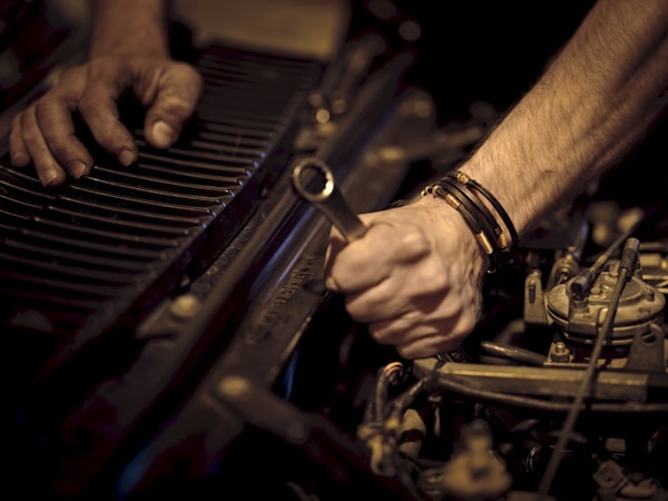 Certified mechanic at work on a vehicle at Blackwater Motor Works